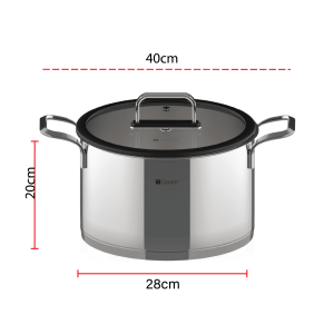Dorsch Stainless Steel Pot 28cm – 12l - Image 2