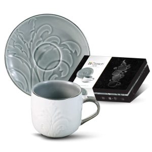 Dorsch Coffee Cups – Leaf Olive12pcs - Image 1
