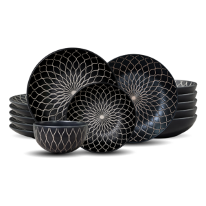 Noir Dinnerware Set 24 Pcs – Stoneware - Image 1