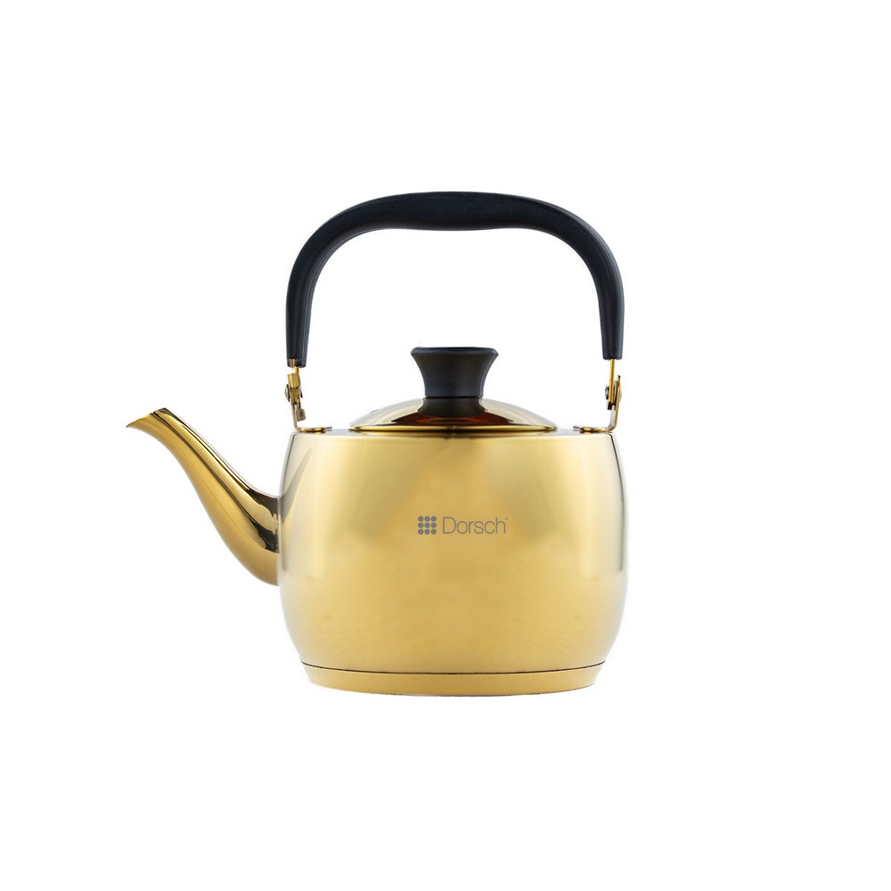 Stainless Steel | Silicone Handle | Gold | 1 L